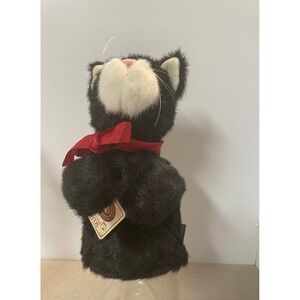 Boyds Sneekers Black Cat Plush Hand Puppet Archive Series 58601-07 Vintage
